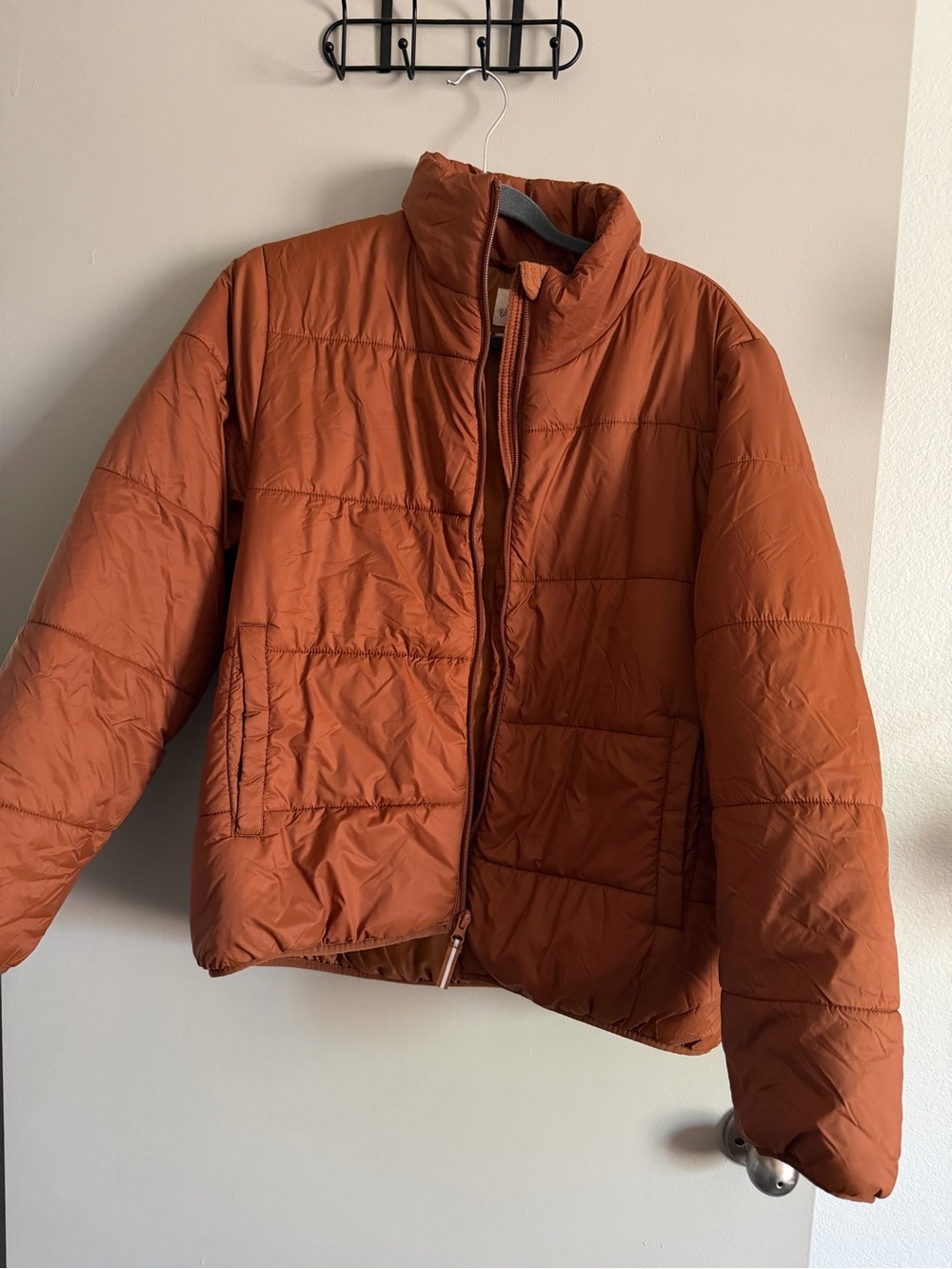 Universal Thread Rust Orange Puffer Jacket